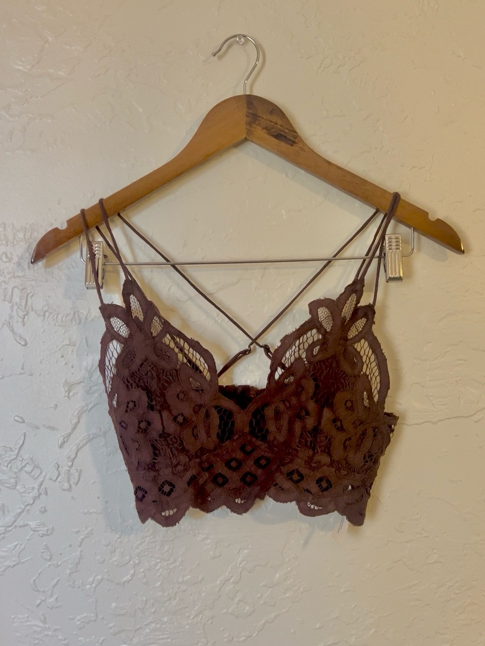 FREE PEOPLE Lace Bralette - Brown size XS
